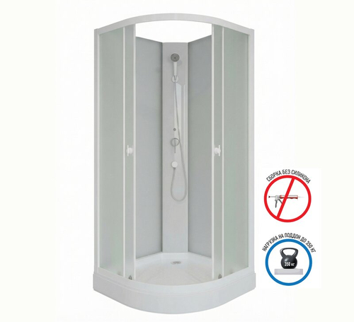 Душевая кабина Niagara Promo P90/13/MT/BK (90х90х200) 3 места
