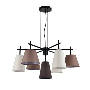 Люстра подвесная 7*E14 V000534 13032/7P Black черный/коричневый Abbinare Indigo