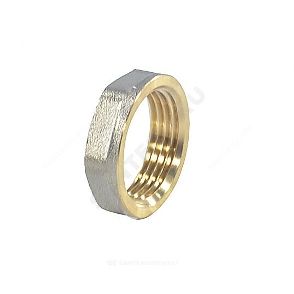 Контргайка латунь никель реборда Ду 15 (1/2") ВР Aquasfera 9034-01