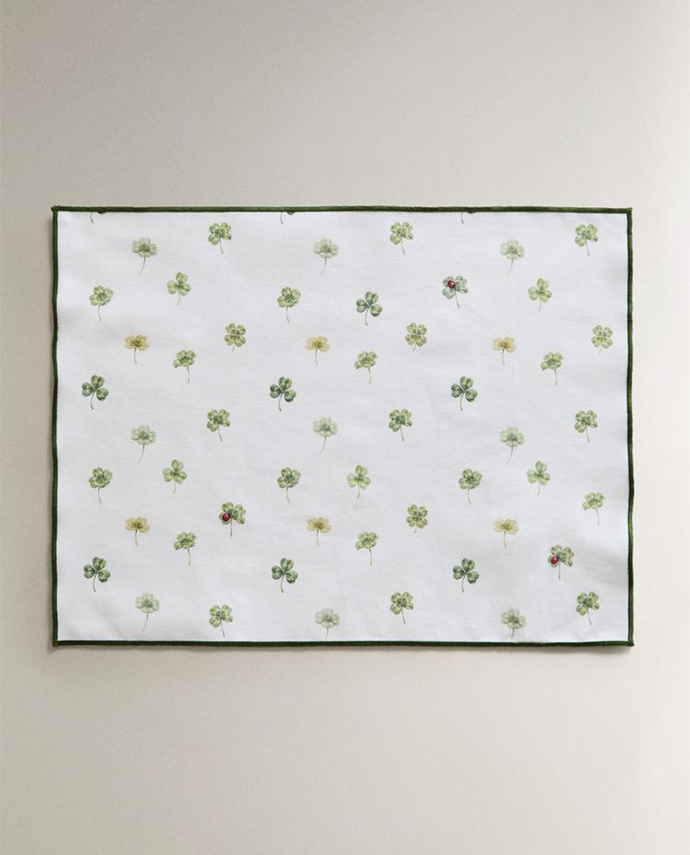 ZARA HOME САЛФЕТКА ПОД СТОЛОВЫЕ С ПРИНТОМ, ЗЕЛЕНЫЙ