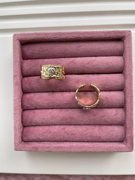 Кольцо "Сердце. Мятый металл", биколор