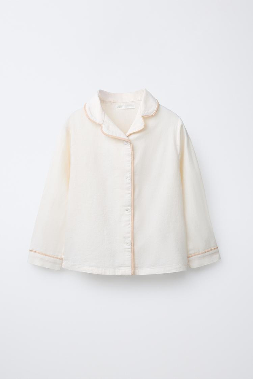 ZARA ПИЖАМА С КОНТРАСТНОЙ ОТДЕЛКОЙ, ЭКРЮ