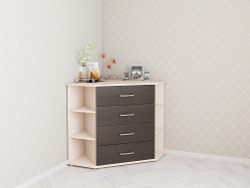 Комод угловой Катрин 7, венге/дуб молочный