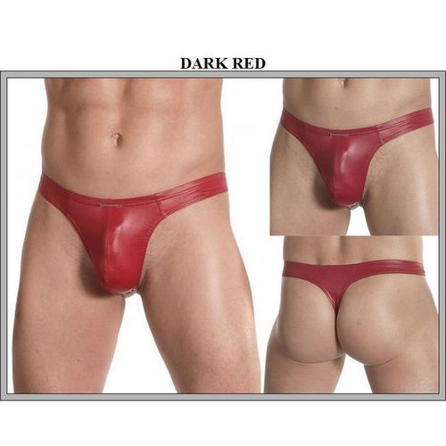 Мужские трусы стринги бордовые Olaf Benz