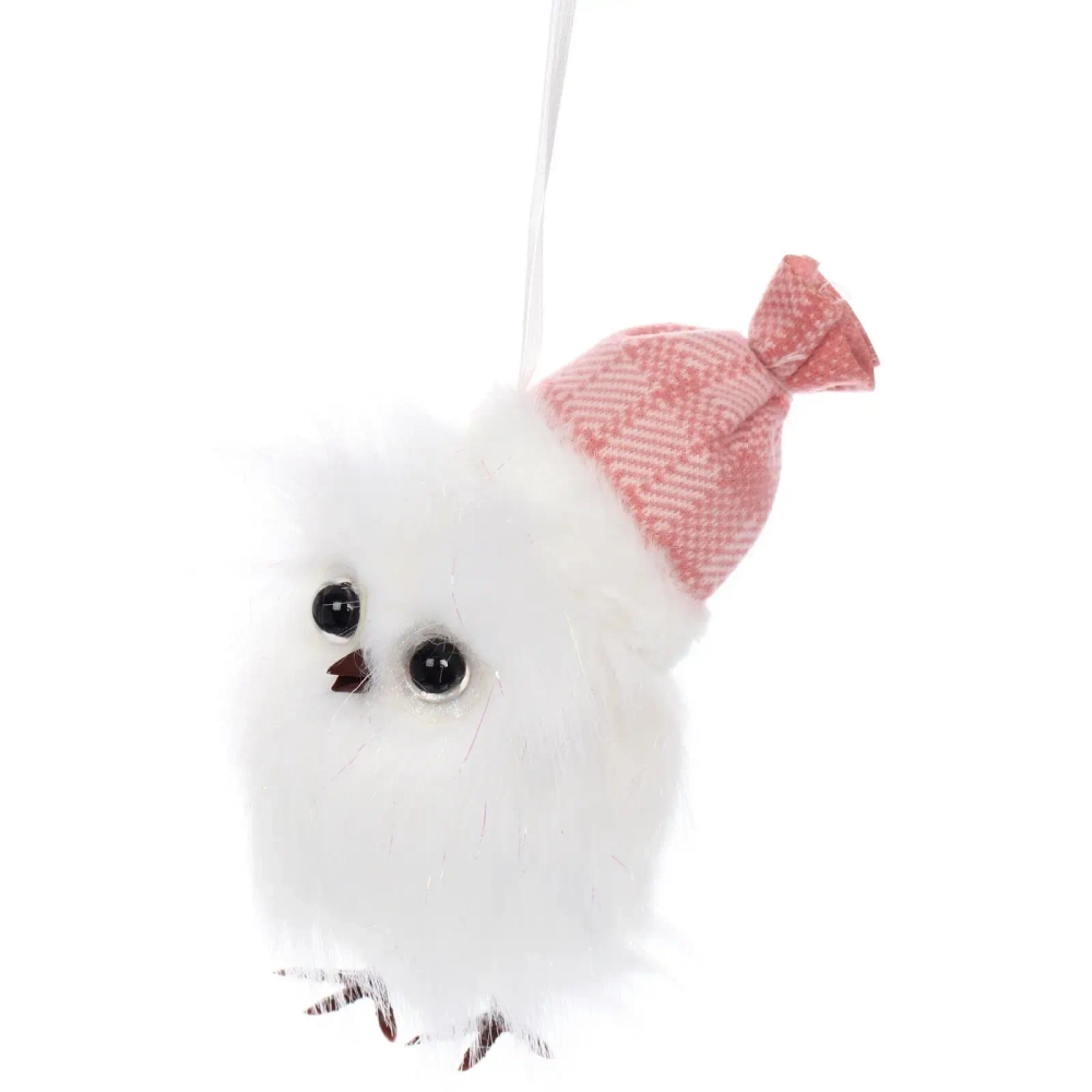 Подвеска «Зимняя совушка» 18 см, Розовый (микс дизайнов)