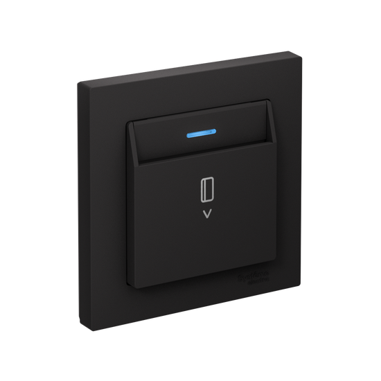 Выключатель карточный AtlasDesign 10А с подсветкой без задержки отключения механизм карбон SE ATN001014