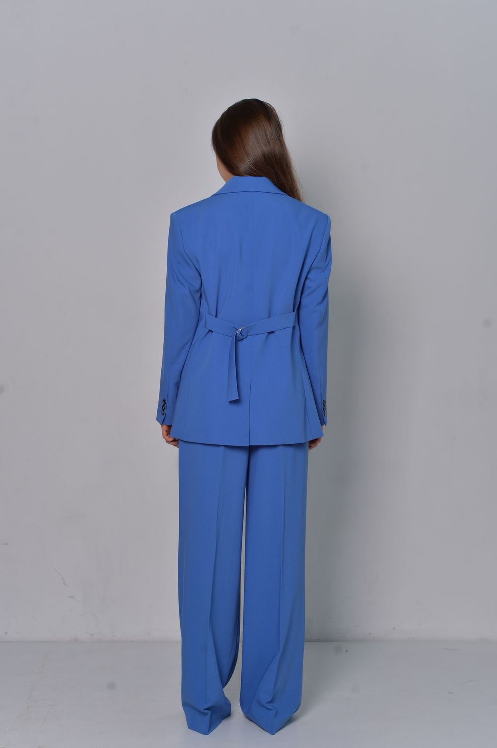 Пиджак прямой васильково-синий