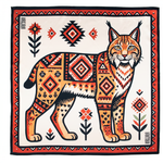 Шейный платок «Карельская рысь», 70×70 см