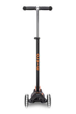 Самокат Maxi Micro Deluxe LED черно-оранжевый