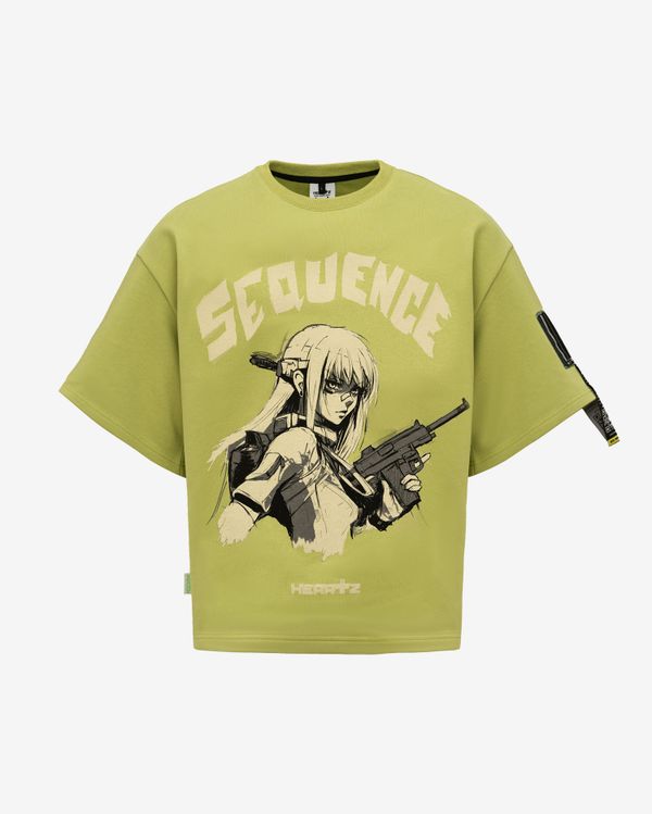 Футболка Sequence Sage Kimono зеленая - фото 1