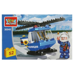 Конструктор пластмассовый 52эл. "Полицейский вертолет" 30045-AA (Город мастеров)