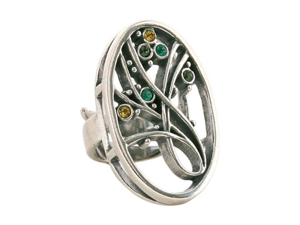 &quot;Бруно&quot; кольцо в серебряном покрытии из коллекции &quot;Модерн&quot; от Jenavi