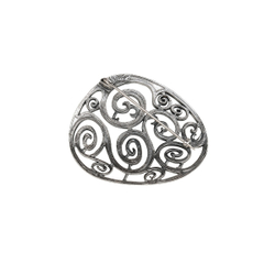 "Узорио" брошь в серебряном покрытии из коллекции "Витраж" от Jenavi с замком булавка