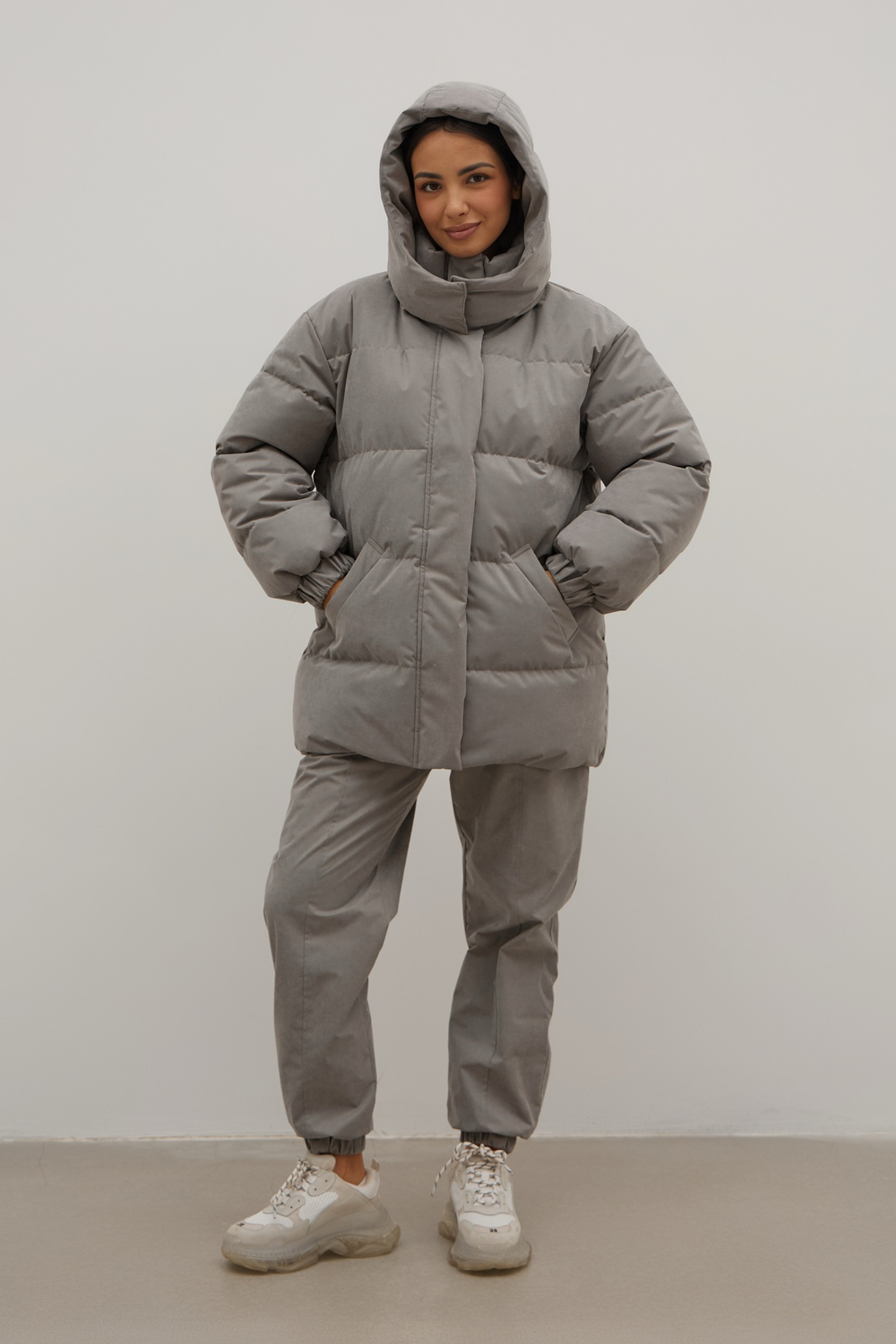 Пуховик COLD SEASON, пепельный
