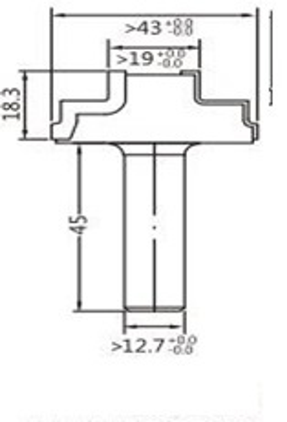 Фреза алмазная профильная D.43x18,3x63,3 S.12 Z=2