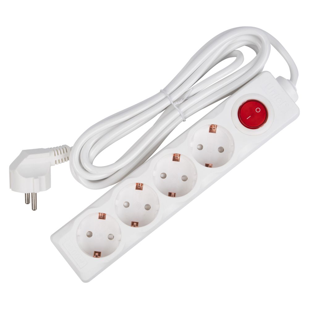 S-GCD4-3B Удлинитель Uniel серии Стандарт. с-з. 4 гн.. шнур 3 м. выкл.