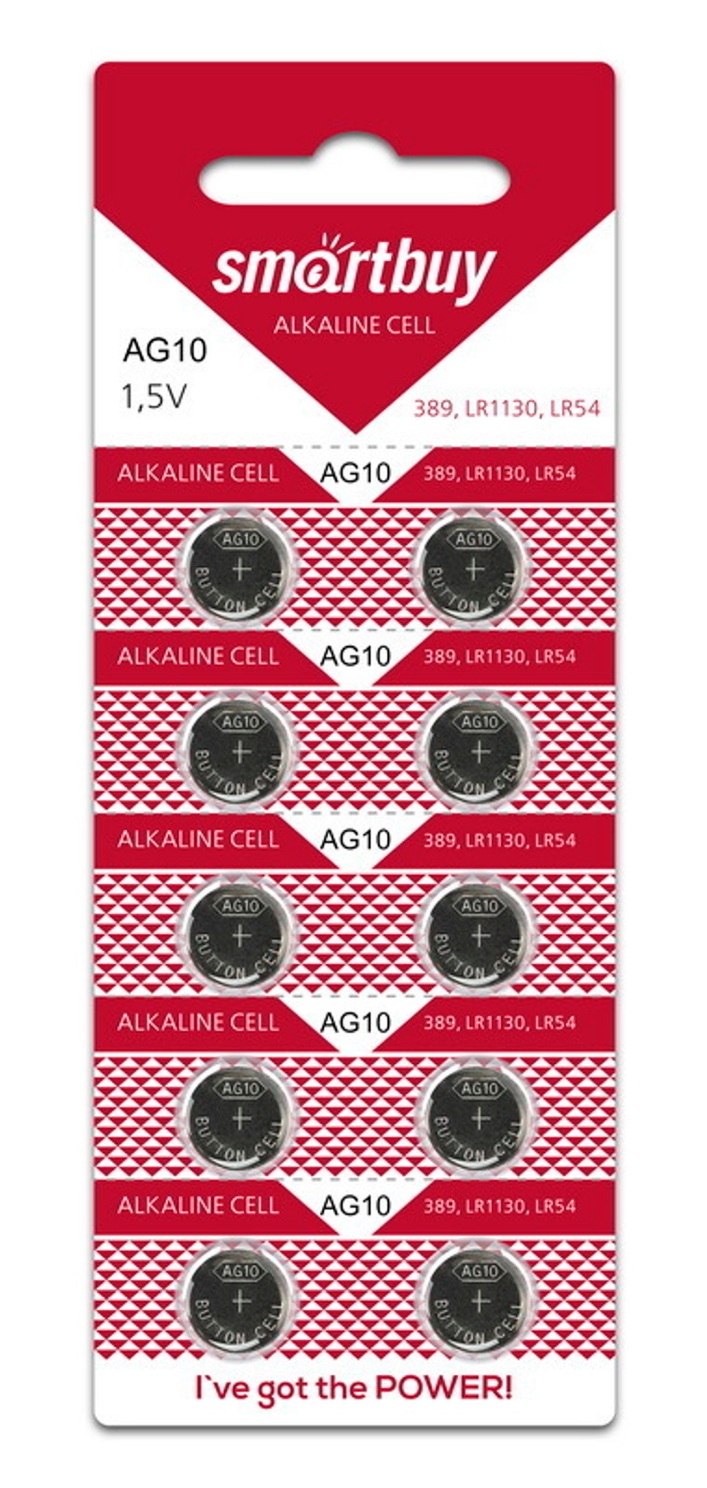 Элемент питания Smartbuy AG10 ВL/10