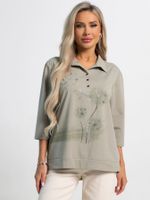 Блуза Сны луговых эльфов (оливковая) Б15309-18М LT Collection