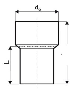 Переход на чугунную трубу Ostendorf KGUG 110 мм канализационный арт. 220820