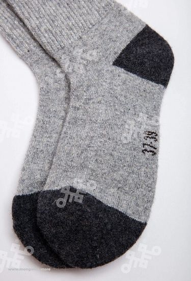 Носки из монгольской шерсти Серые