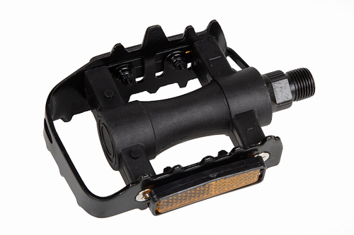 Педали MX-P802, ось 9/16" со светоотражателями, пластиковые/алюминиевые чёрные