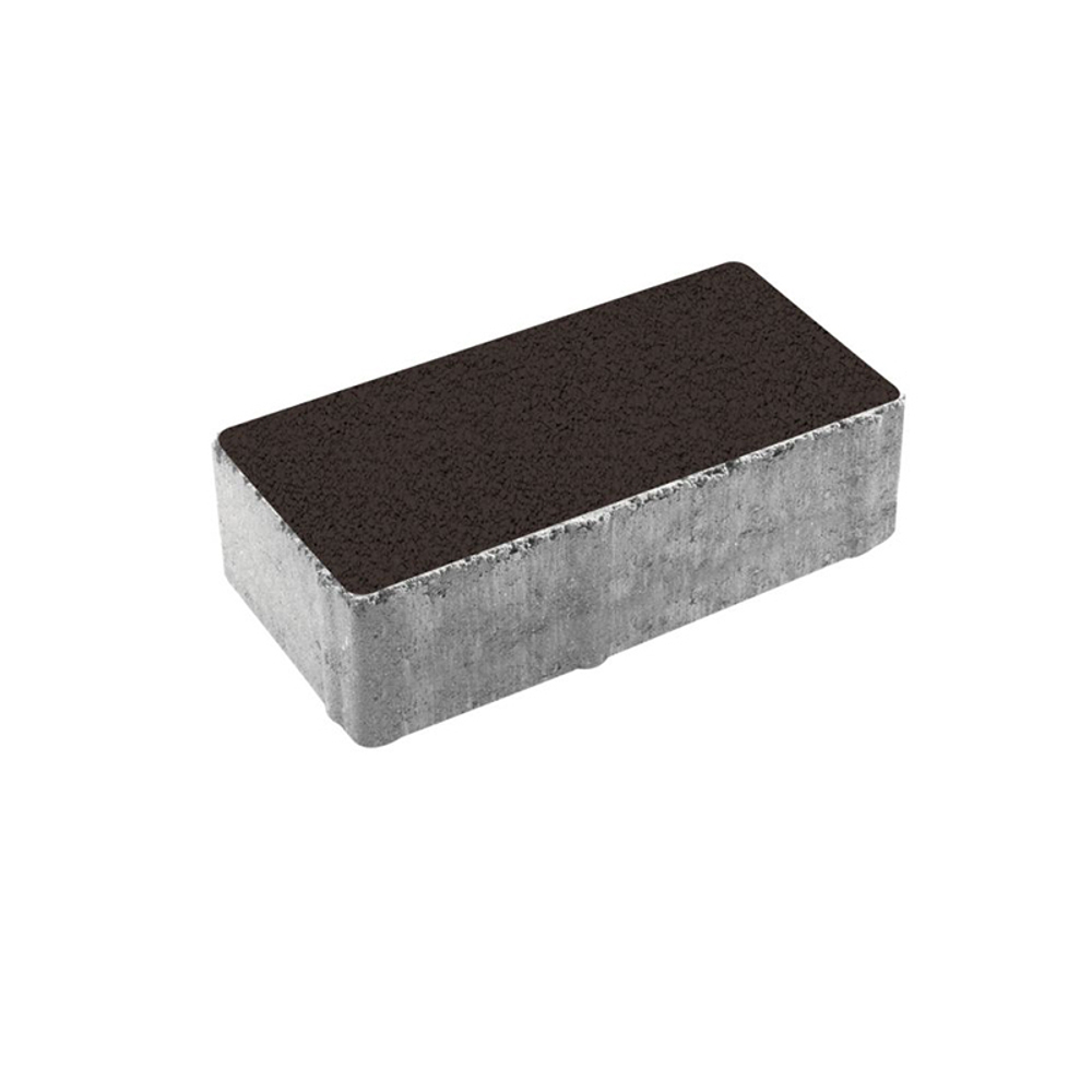 Тротуарная плитка ПРЯМОУГОЛЬНИК 200x100 мм - Гранит Коричневый