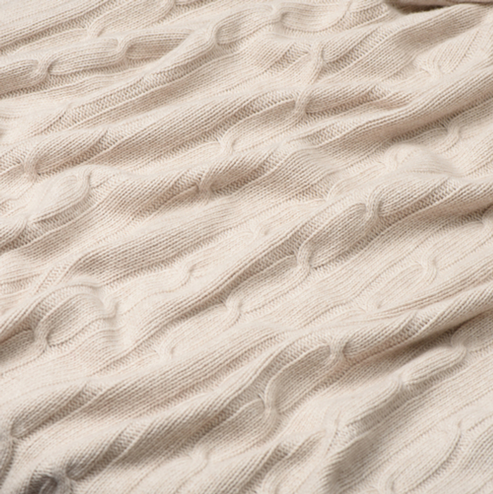 Плед CABLE Rene Real кремовый меланж 110x170 см