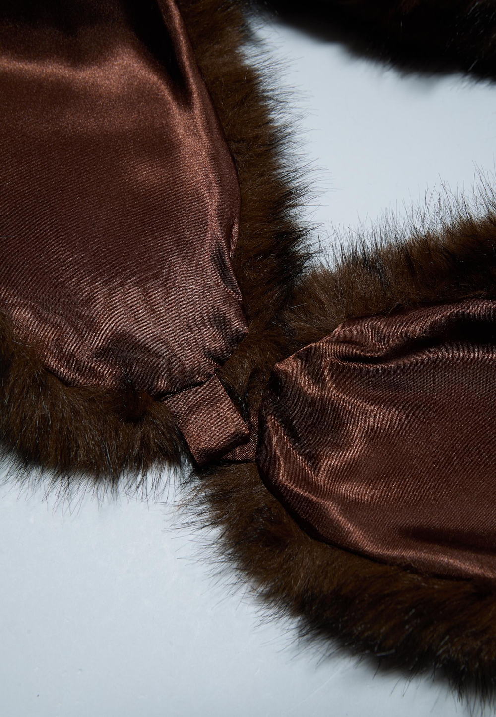 STRADIVARIUS Шарф из искусственного меха, коричневый