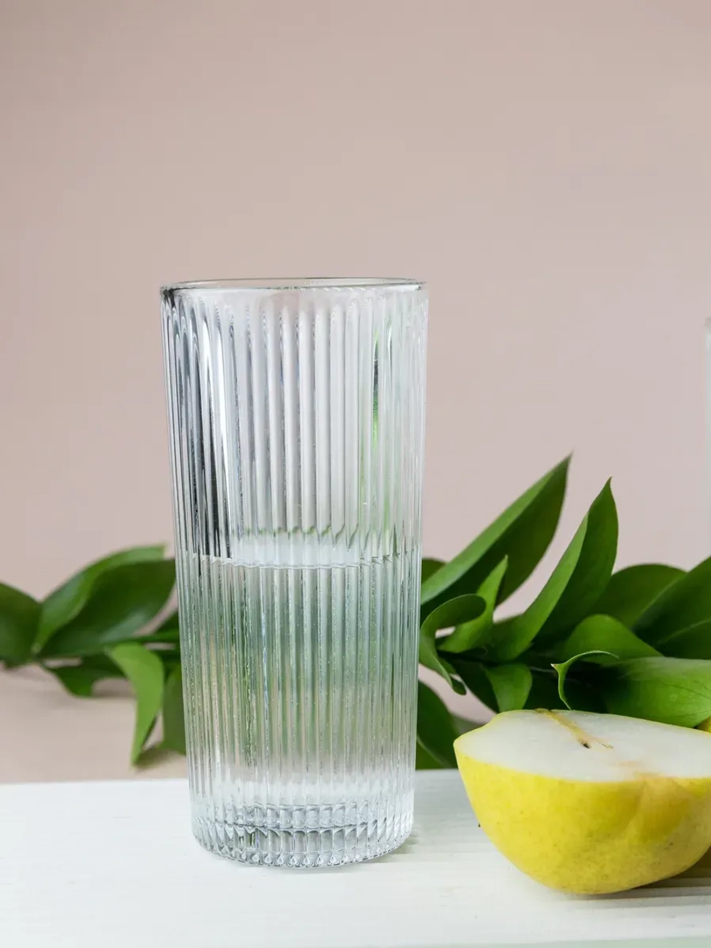 Набор ребристых бокалов для воды, 330 мл. 6 шт. прозрачные
