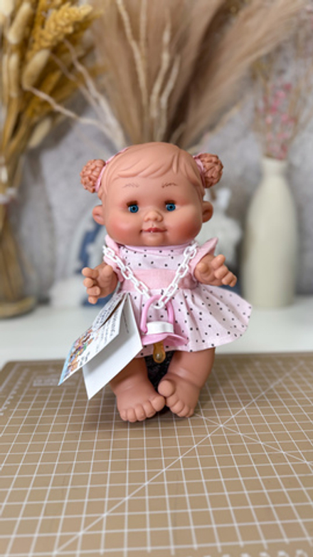 Ванильный пупс без волос с закрывающимися глазками
