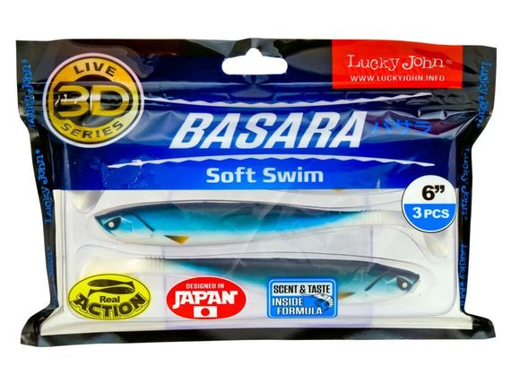 Виброхвосты LJ Pro Series 3D BASARA SOFT SWIM 15,24/PG12 3шт.