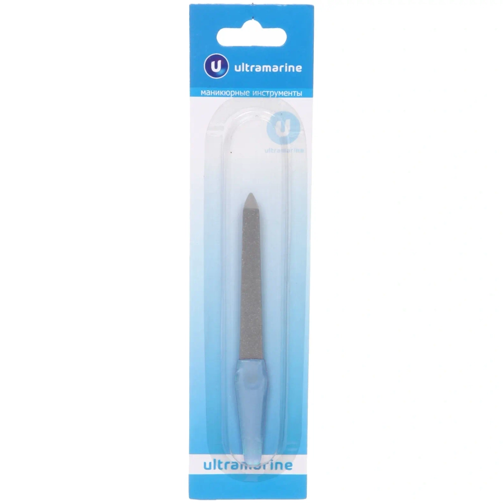 Пилка для ногтей металлическая на блистере «Ultramarine», цвет ручки микс, цвет пилки серебро,12,7см