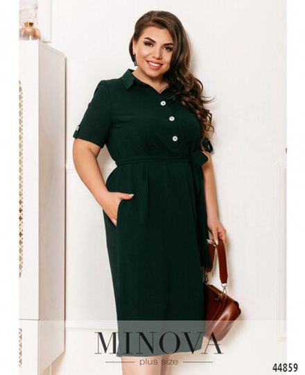 Платье 01122-темно-зеленый Minova Фото 2