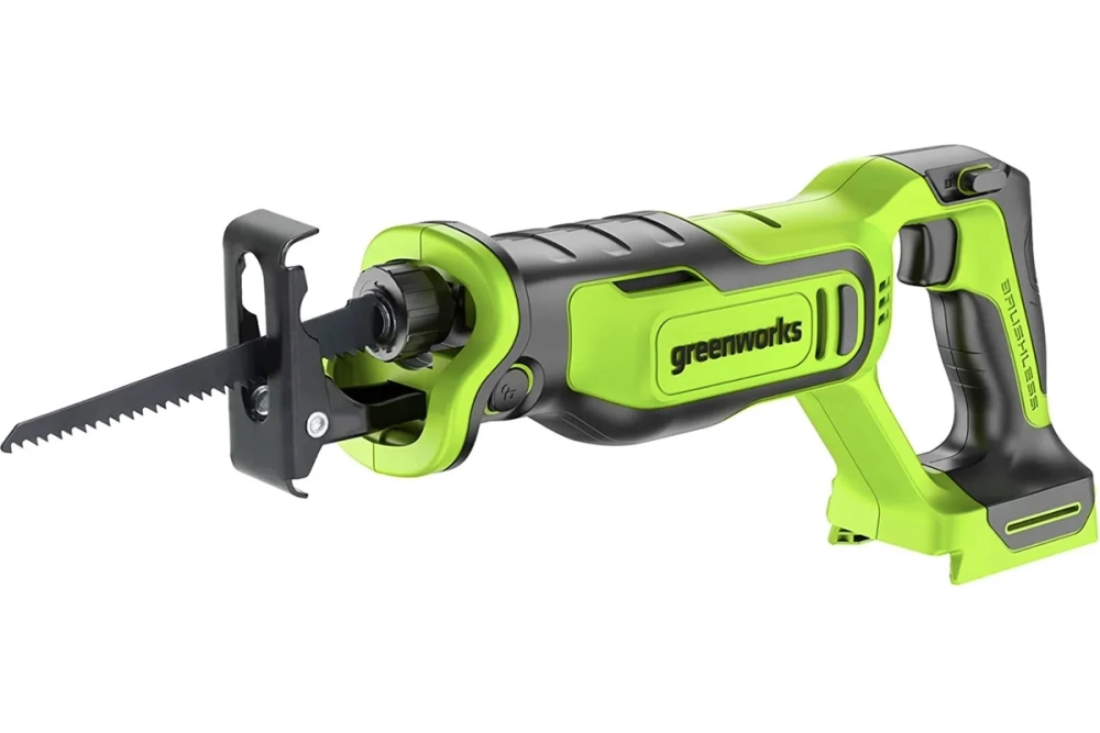 Пила сабельная аккумуляторная GreenWorks GPT-BLRS-1, 24В, б/щет., 0-3000 об/мин, рез 115 мм дер., без АКБ и ЗУ 1200607