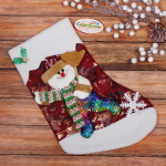 Носок новогодний CANDY 35*25 см «Мерцание праздника», микс