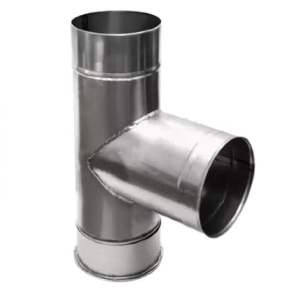 Тройник для дымохода нержавеющая сталь Eco Flue одноконтурный 0,5 мм D115 мм угол 90 градусов