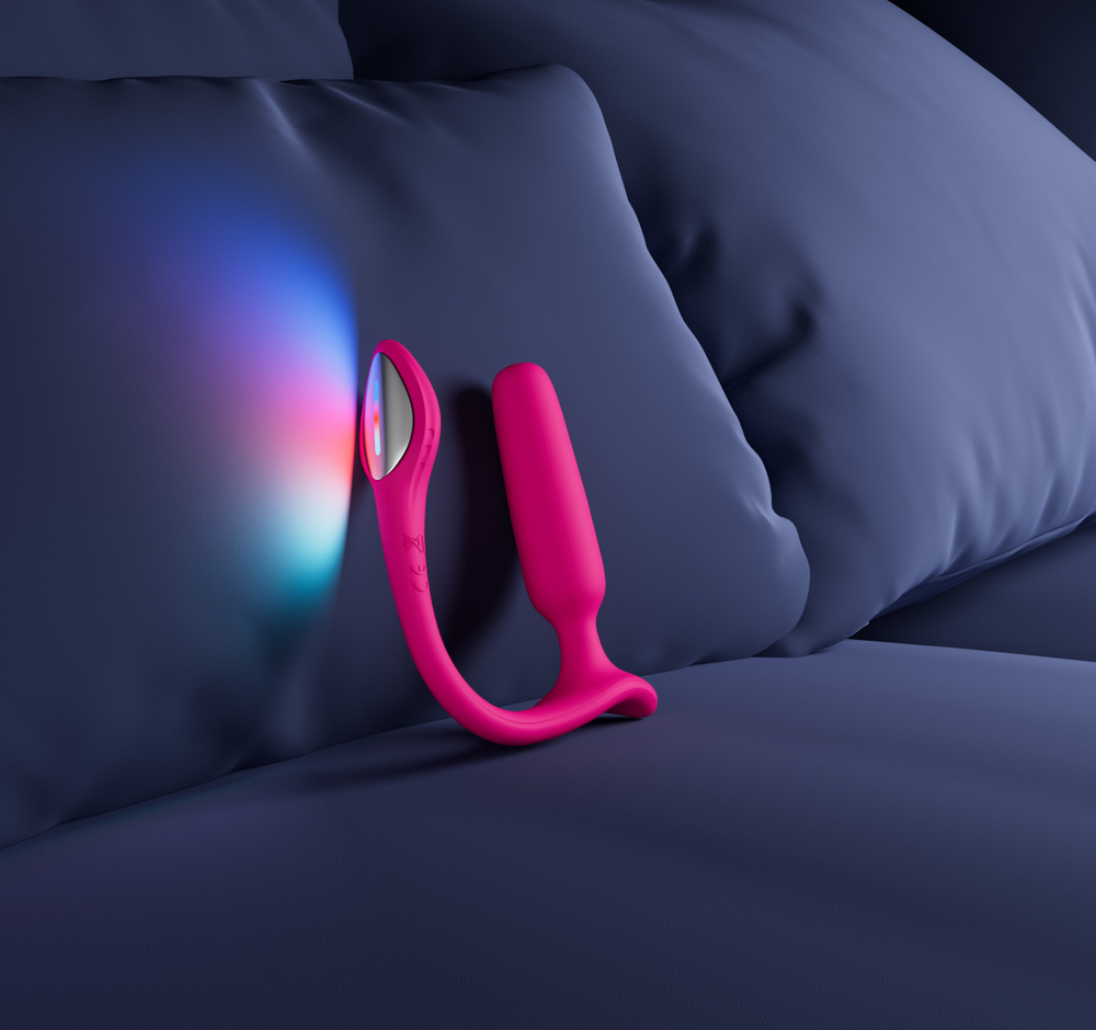 Розовый анальный вибратор с клиторальной стимуляцией Lush Anal