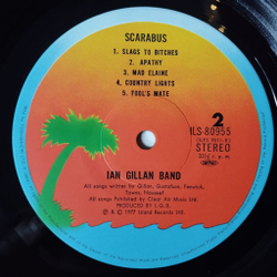 Винтажная виниловая пластинка LP Ian Gillan Band Scarabus (Japan 1977) (Obi) Mercury High