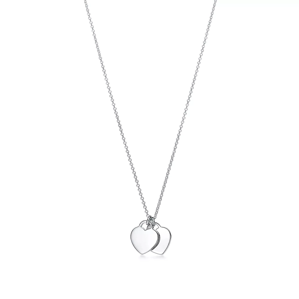 Подвеска из серебра, Tiffany💝 Двойное сердечко.В наличии