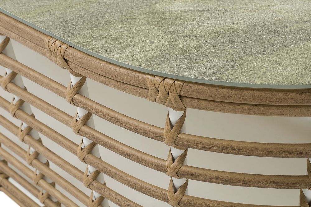 "Валенсия" журнальный столик из искусственного ротанга, цвет соломенный