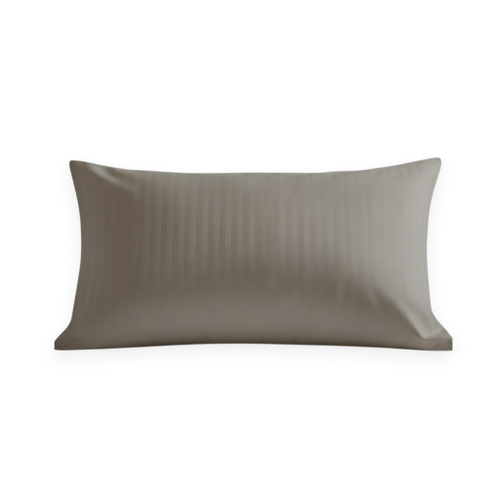 Наволочка из сатина 50х70 НАТЕСМИО | темно-бежевый страйп-сатин