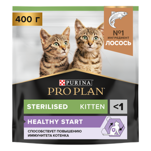 Сухой корм Pro Plan HEALTHY START для стерилизованных котят от 3 до 12 месяцев, с высоким содержанием лосося