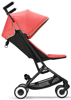 Прогулочная коляска Cybex Libelle BLK Hibiscus Red с дождевиком