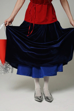 Юбка на кокетке из бархата "Мишка на севере"