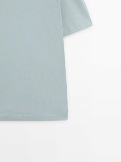Massimo Dutti Футболка из 100% хлопка, голубой