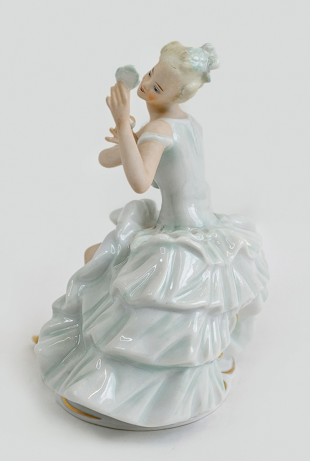Фарфоровая статуэтка "Балерина Пина с зеркалом". SCHAUBACH KUNST, Германия, 1935–1953 гг.