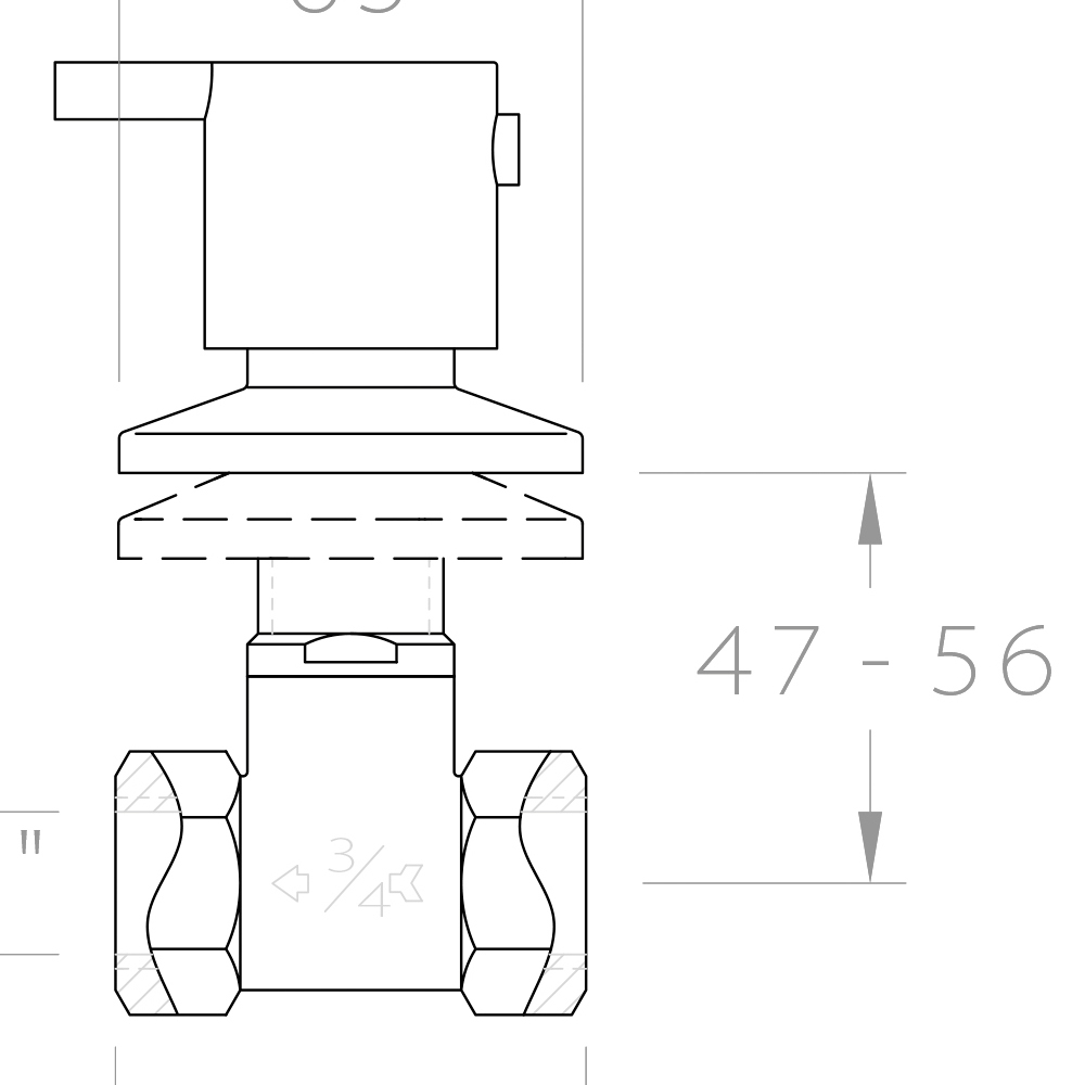 Кран встраиваемый  3/4  DRAKO 33073/4X1