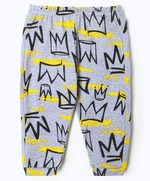 Ползунки (Штанишки) детские цвет серый/короны, рост 74 см (Тошка)