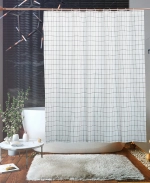 Штора для ванной полиэстер 180*180"Голди»(белые)