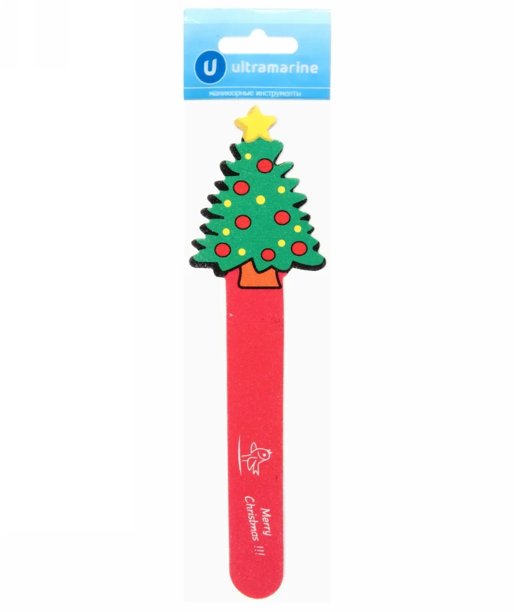 Пилка для ногтей наждачняя в пакете «Ultramarine - Ёлочка», 17,8*4см
